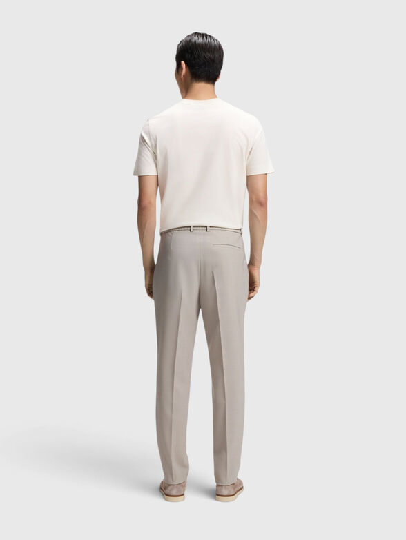 Wool pants with an elastic waistband - 2