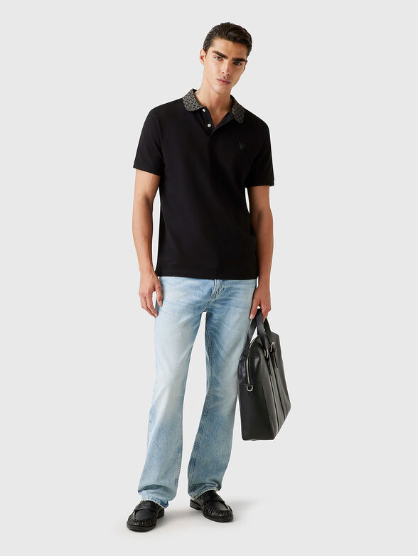Cotton polo shirt with logo - 2