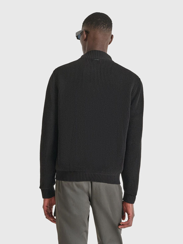 Black sweatshirt with zip - 2