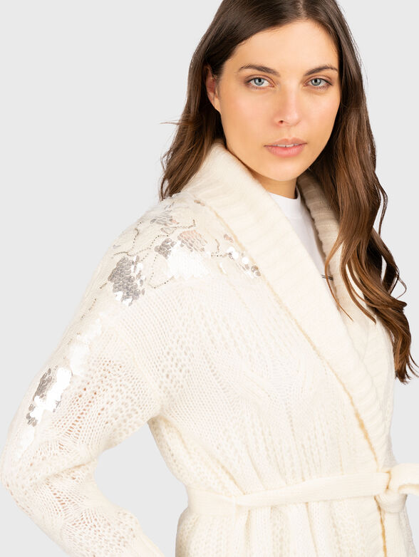 Sequin-embellished cardigan - 4