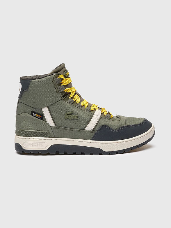 High sports shoes in green color - 0