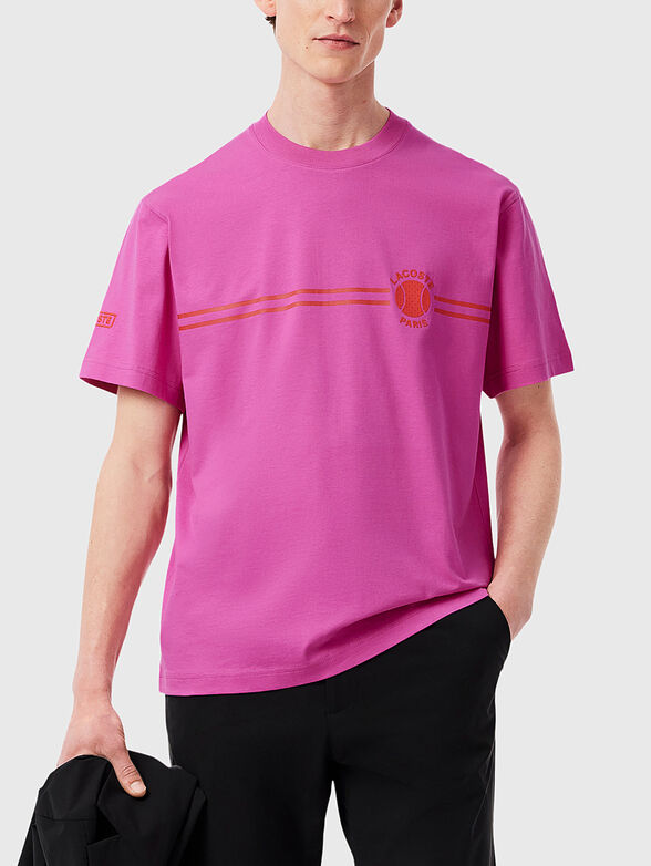 Cotton T-shirt in dark blue - 1