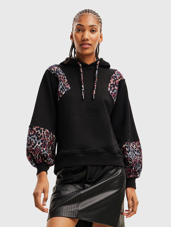 Cotton sweatshirt with animal details - 0