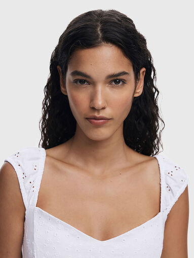 SARA embroidered midi dress - 4