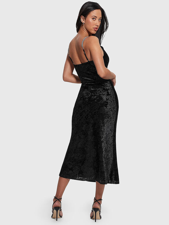 AIDA black velvet midi dress  - 2