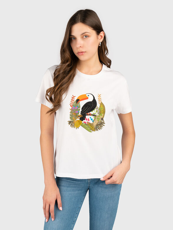 Black T-shirt with sequins - 1