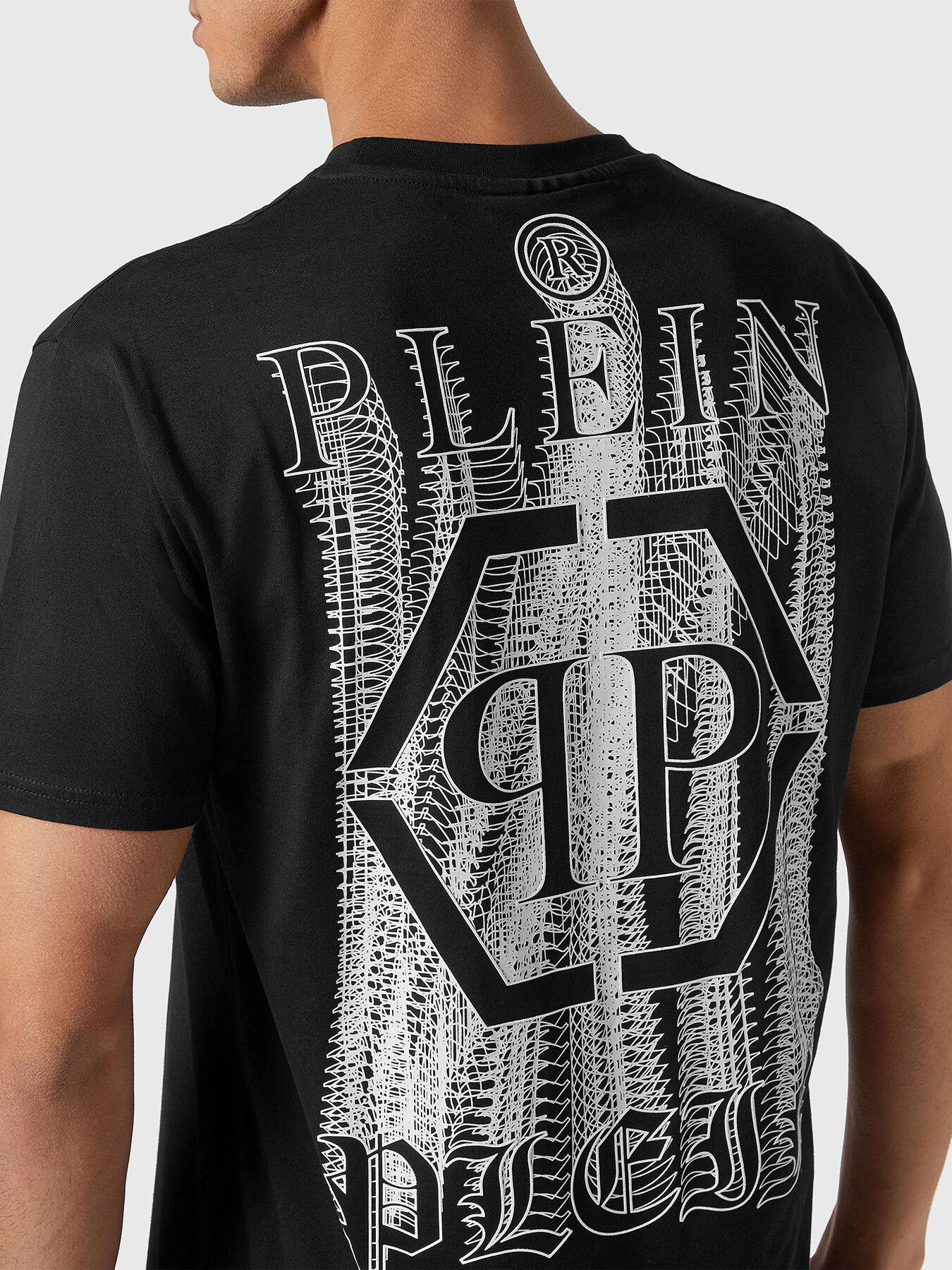 Cotton T-shirt with print brand PHILIPP PLEIN