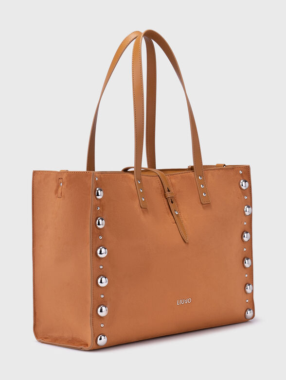Large bag with eyelets and long strap - 4