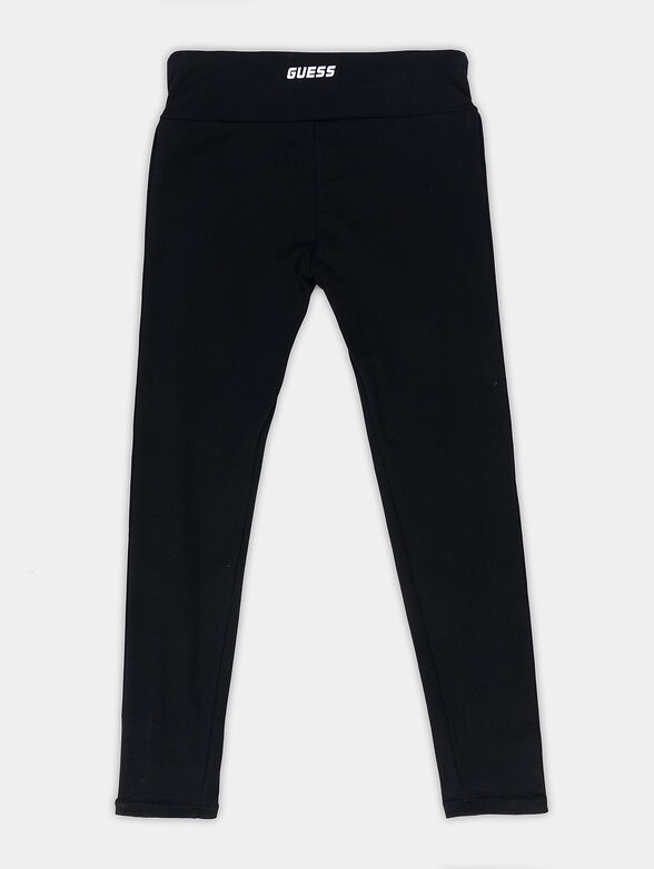 Black leggings with logo detail - 2