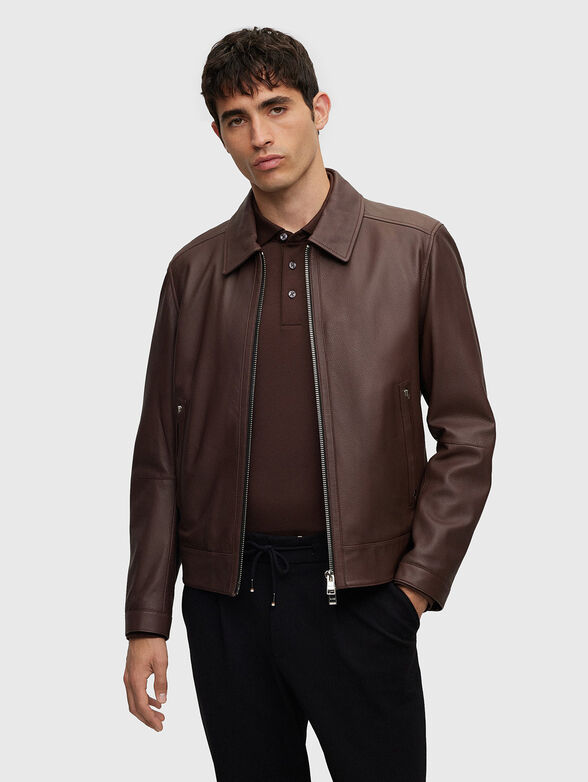 Black leather jacket - 1