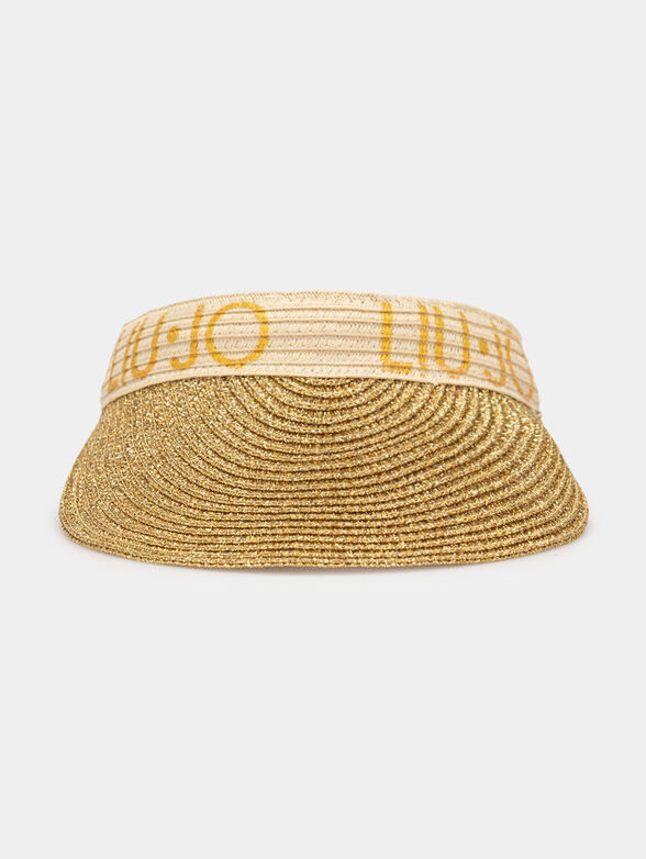 Straw visor in gold color - 1