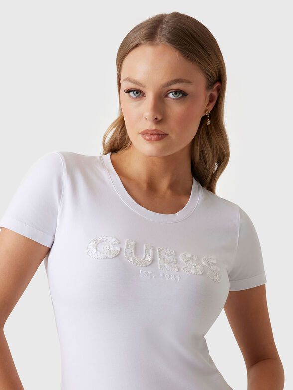 T-shirt with appliqued sequins - 4