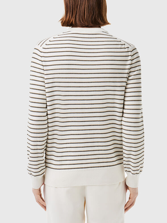 Striped sweater with oval neckline - 3