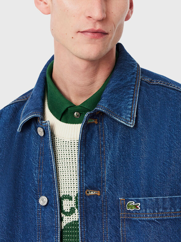 Denim shirt with logo - 4