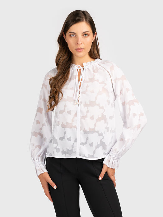 DENISE shirt with sheer effect