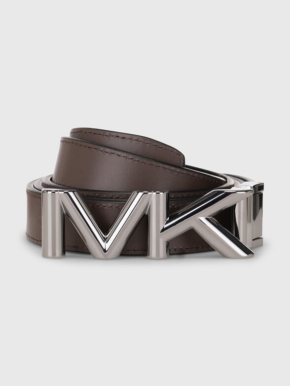 Logo accent reversible belt in leather  - 2