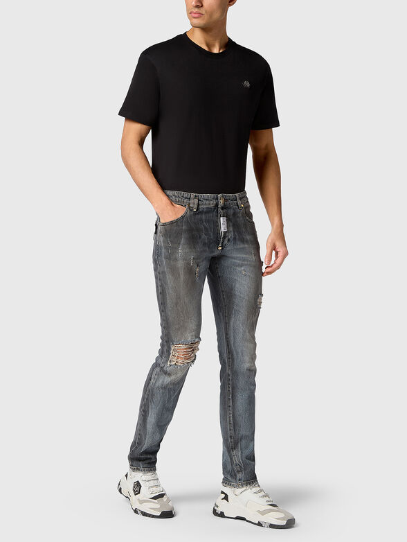 Black jeans with logo - 4