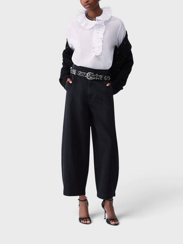Cotton shirt with ruffles - 2