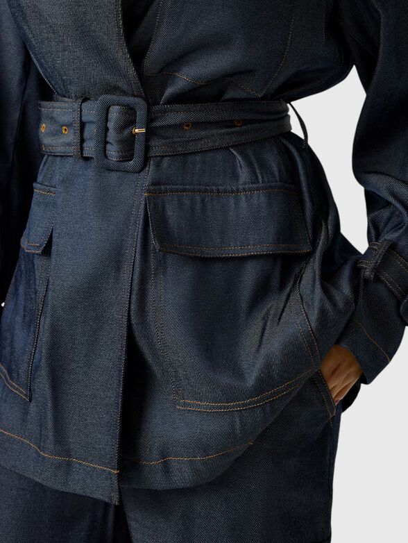 REGINE denim trench coat  - 4