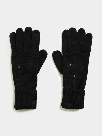 Knitted gloves with sequin details  - 1