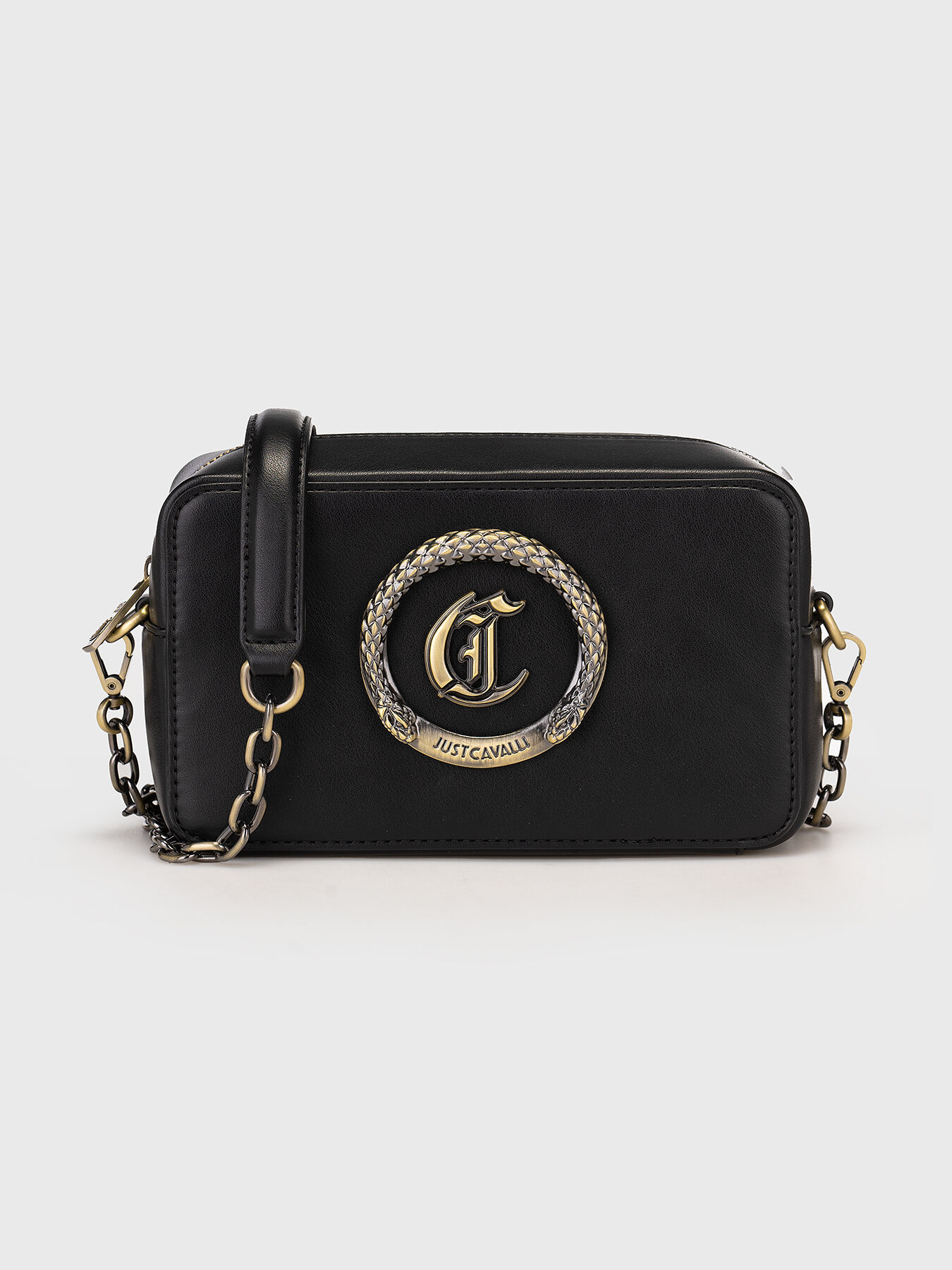 新品即決 logo metal with bag crossbody Black accent Just brand 工芸品