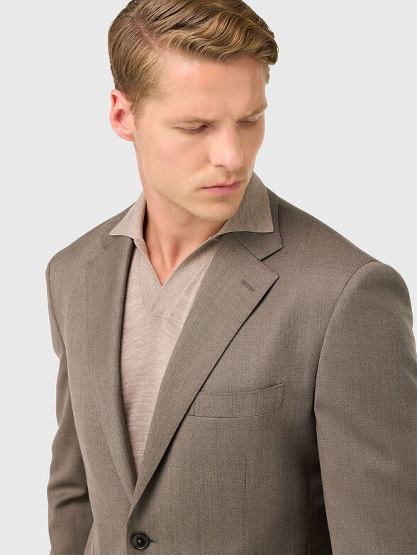 Wool suit in beige color - 4