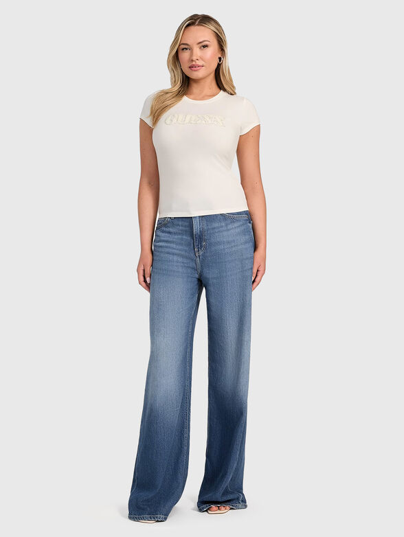 T-shirt with logo and rhinestones  - 2