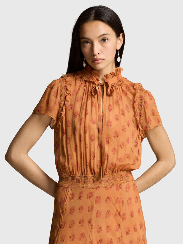 Printed georgette maxi dress - 3