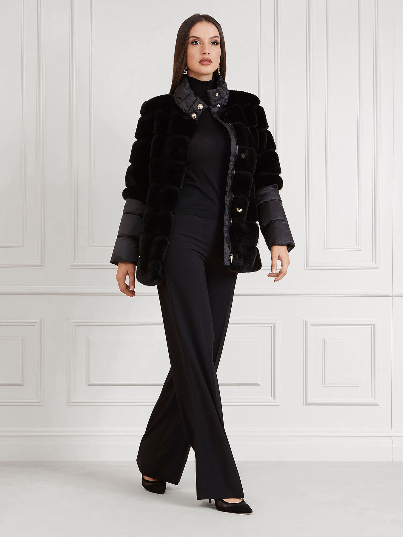 VICKY padded faux fur coat brand Marciano