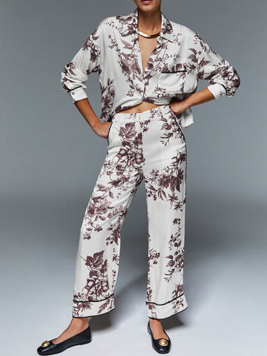 Printed satin trousers - 5