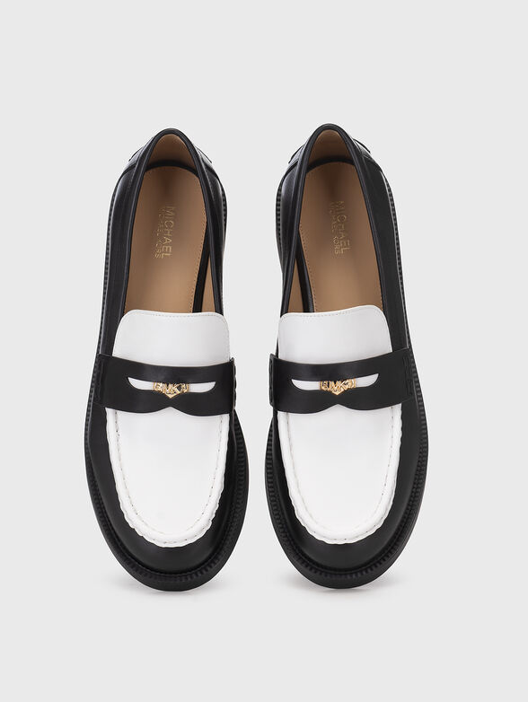 Leather loafers with mini logo accent - 6