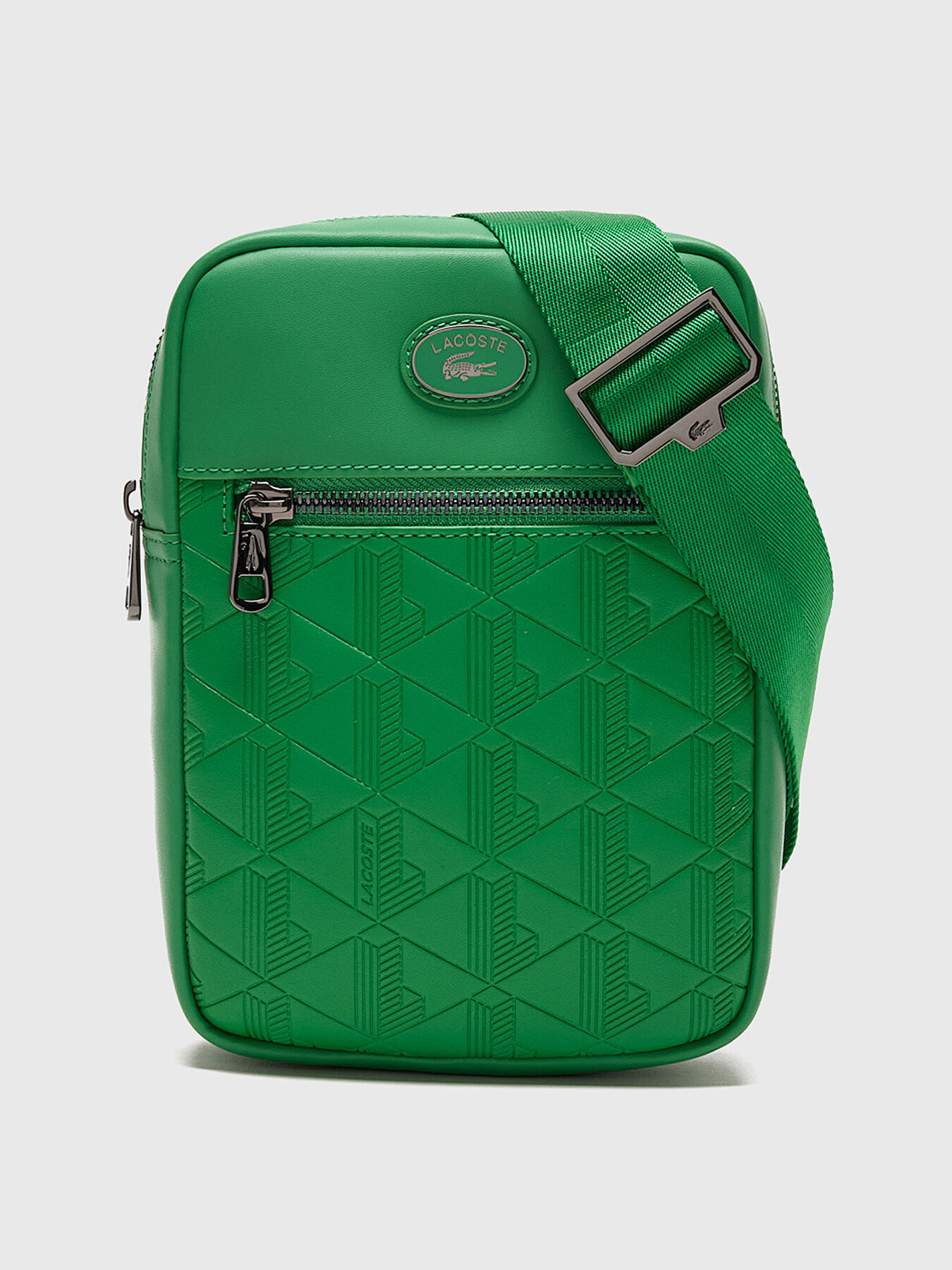 Black bag with monogram logo brand LACOSTE