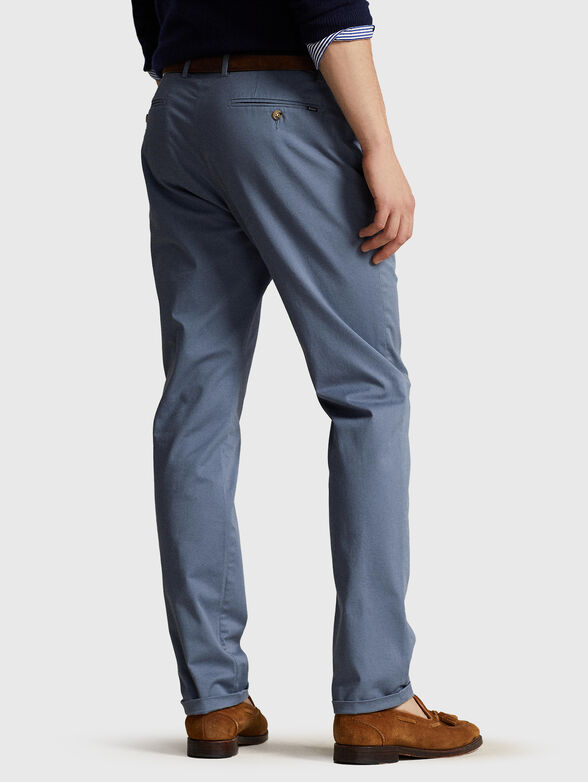 Blue chino trousers with logo detail - 2