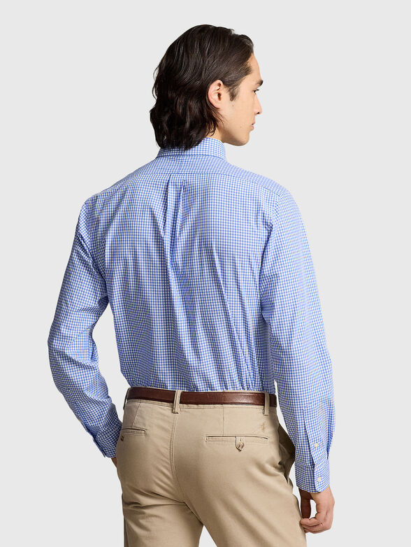 Plaid shirt with logo embroidery  - 3