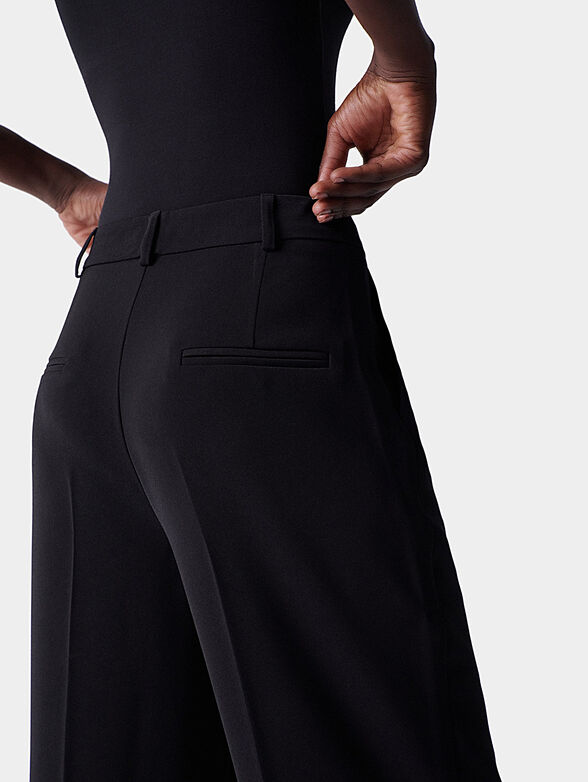 Black flared trousers with high waist - 4