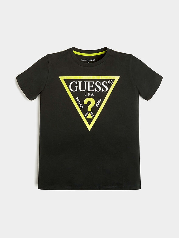 T-shirt with a triangular neon logo - 1