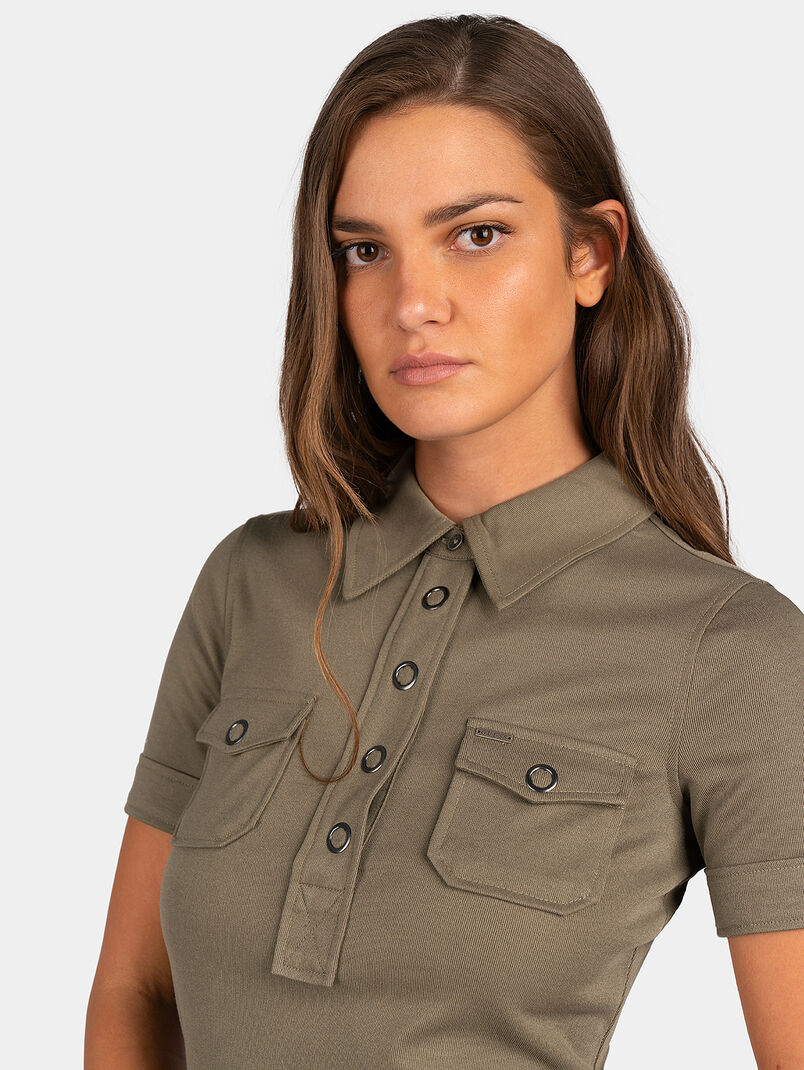 ELODIE polo shirt in beige - 3