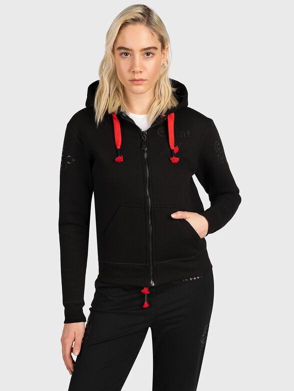 HLZ009 hooded sweatshirt with print on the back - 0