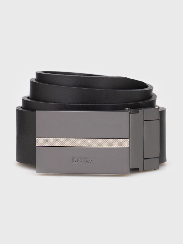 Leather belt with logo - 1