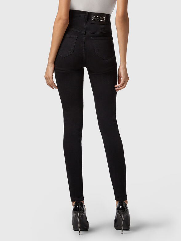Black high waisted skinny jeans - 2