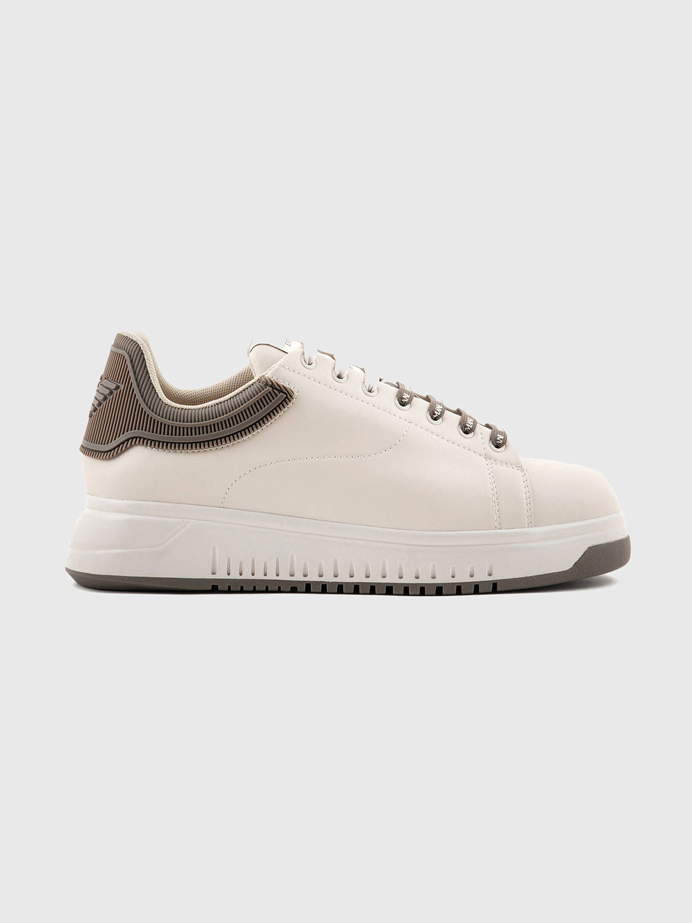 Leather sneakers with logo brand EMPORIO ARMANI