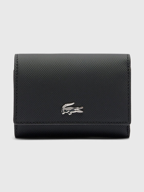 Черно портмоне с лого детайл - 1
