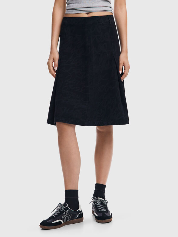 Midi skirt with lettering - 0