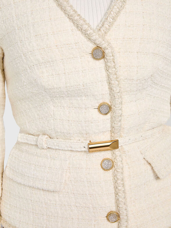 Belted bouclé blazer - 4