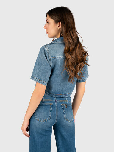 Short denim shirt - 3