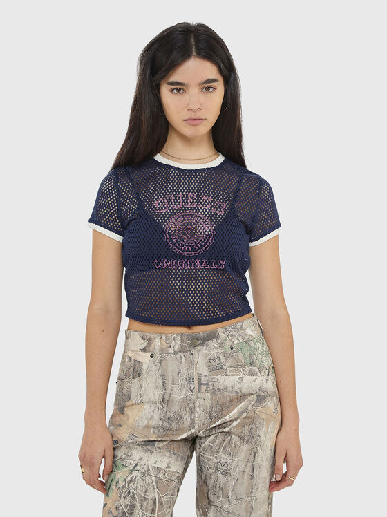 Мрежеста тениска с лого - 1