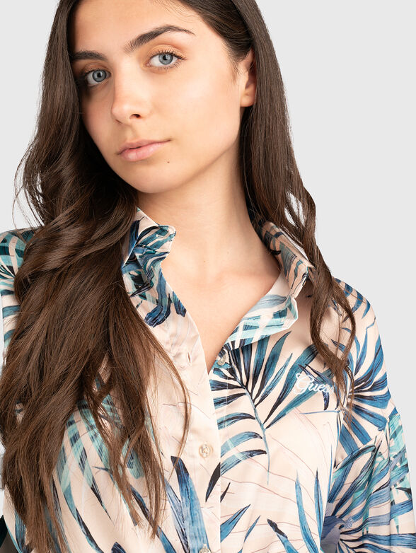 Shirt with floral print  - 4