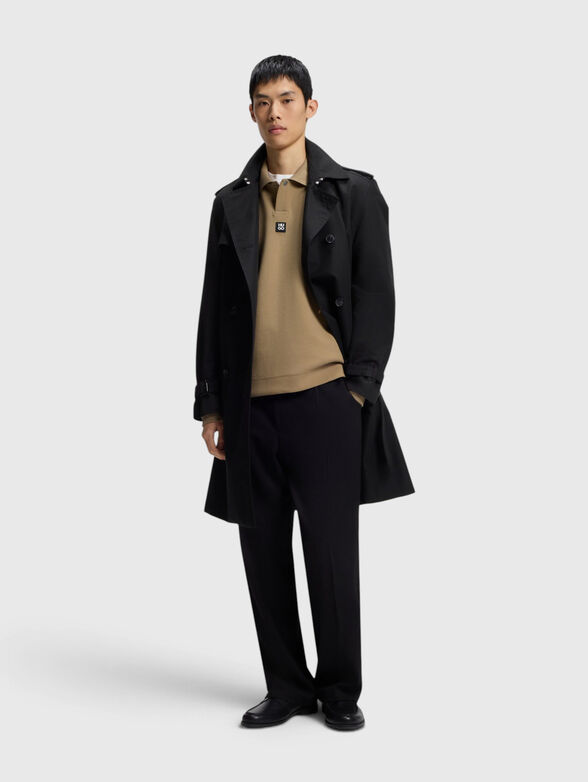 Sweatshirt with a button on the collar - 2