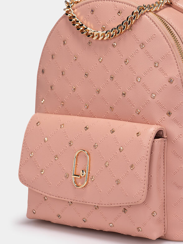 Backpack with rhinestone accents - 4