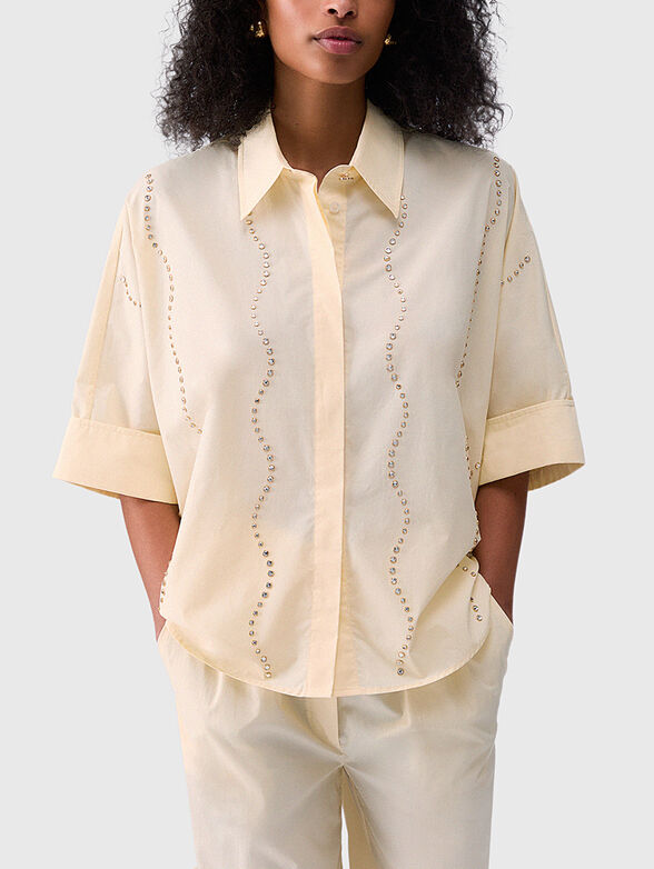 Short-sleeved cotton shirt - 1